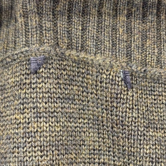 Talbots Merino Wool Cardigan Sweater XL Double Breasted Olive Green Old Money - Picture 4 of 5